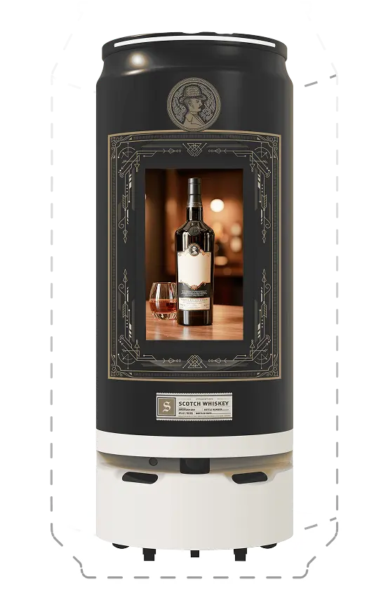 beverage promotional robot shaped design