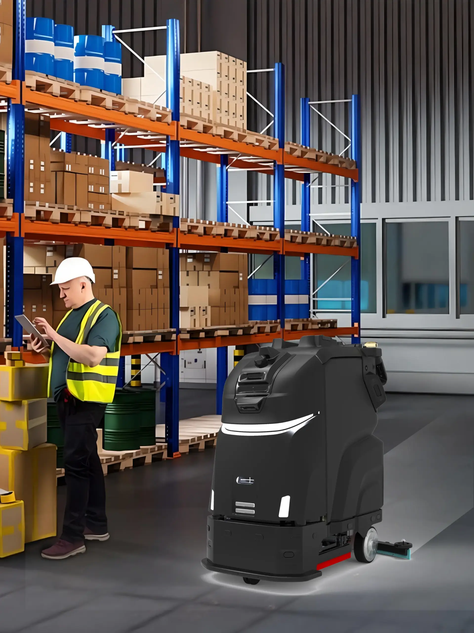 autonomous warehouse cleaning robot