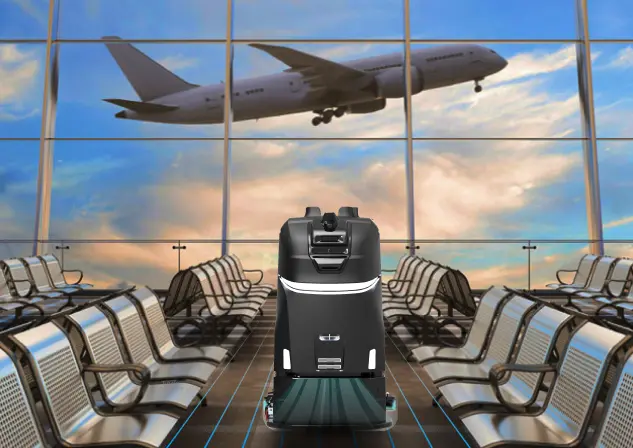 commercial cleaning robot for airports