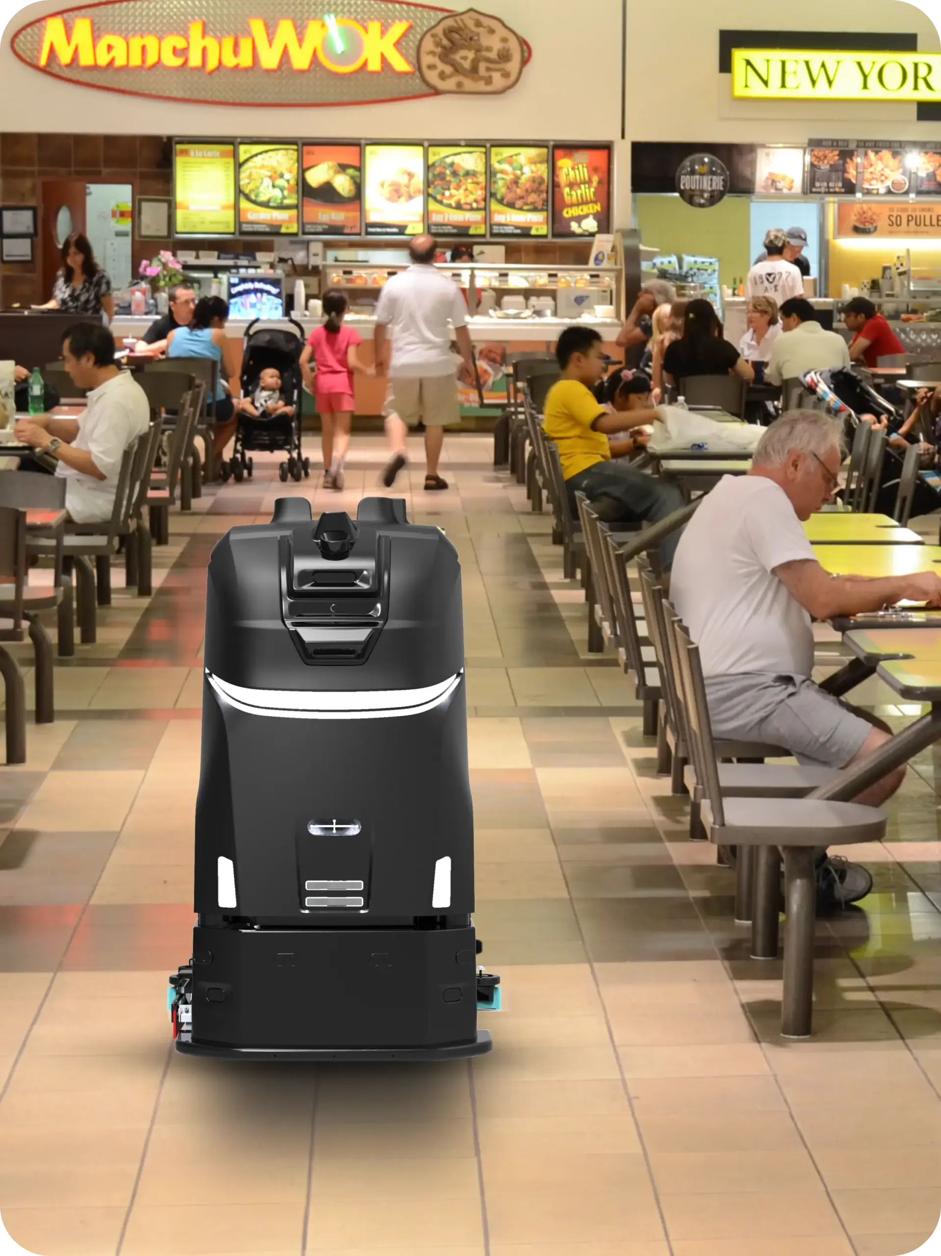 commercial shopping mall cleaning robot