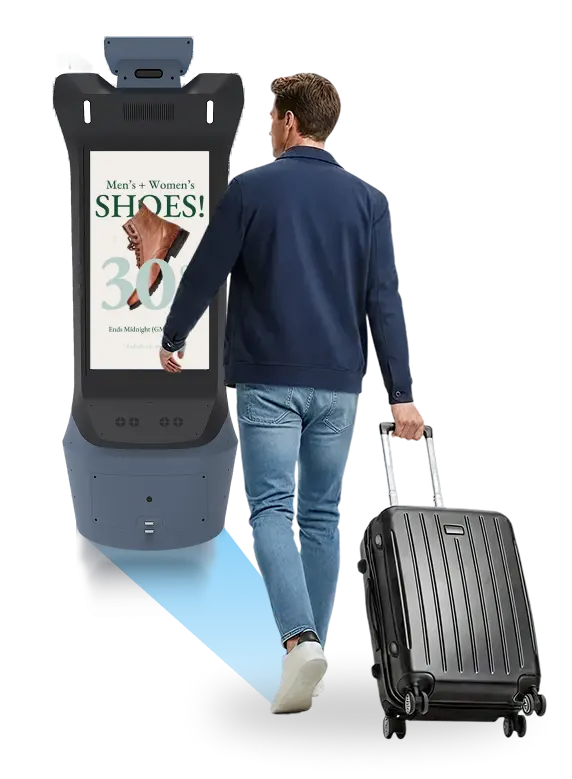 airport advertising and navigation robot