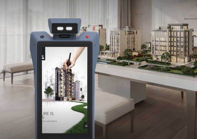 advertising robot for real estate centres