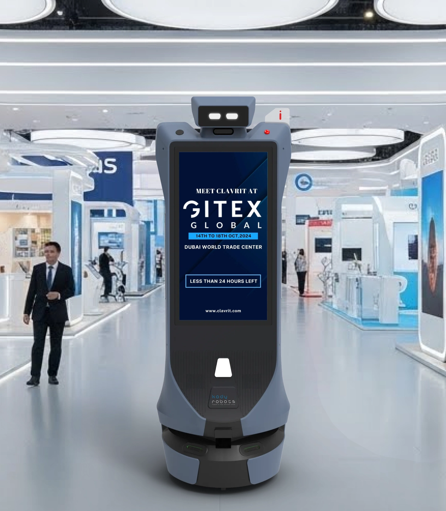 advertisement robot odigo for car event and exhibition