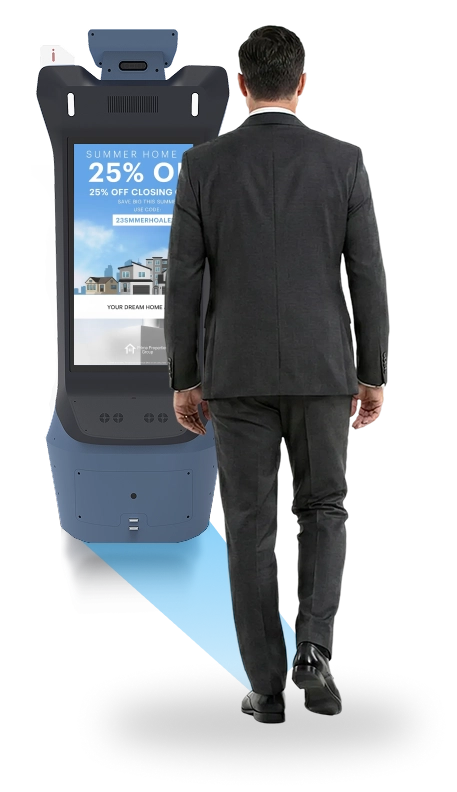 autonomous advertising robot for real estate centres