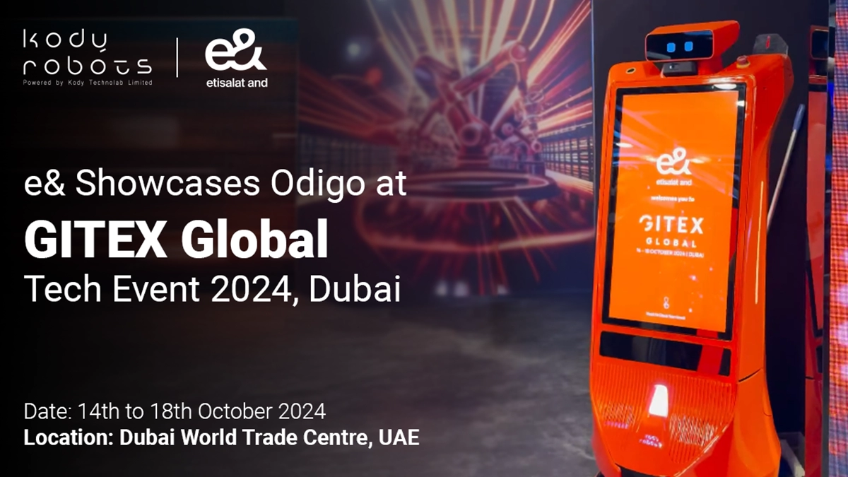 eand leased advertising robot odigo for gitex tech event