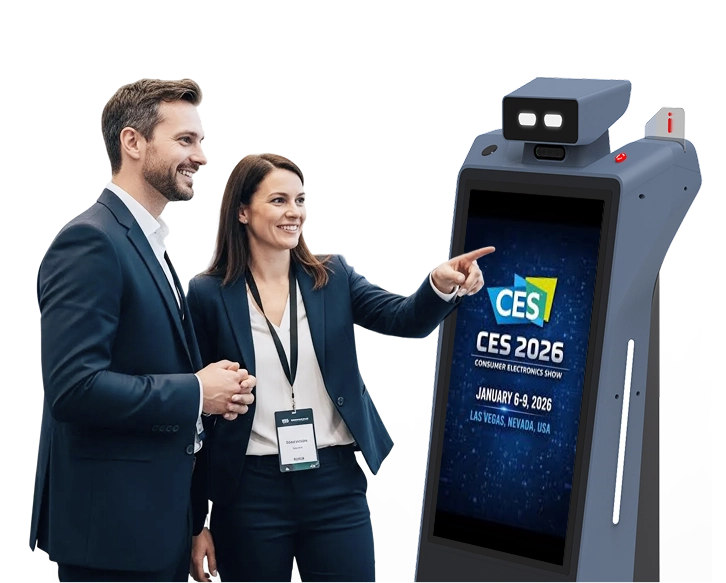 mobile advertising robot designed for high-traffic exhibition centers