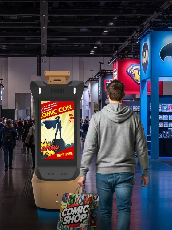 advertisement robot for convention