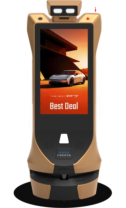 advertising robot assistant for car showrooms