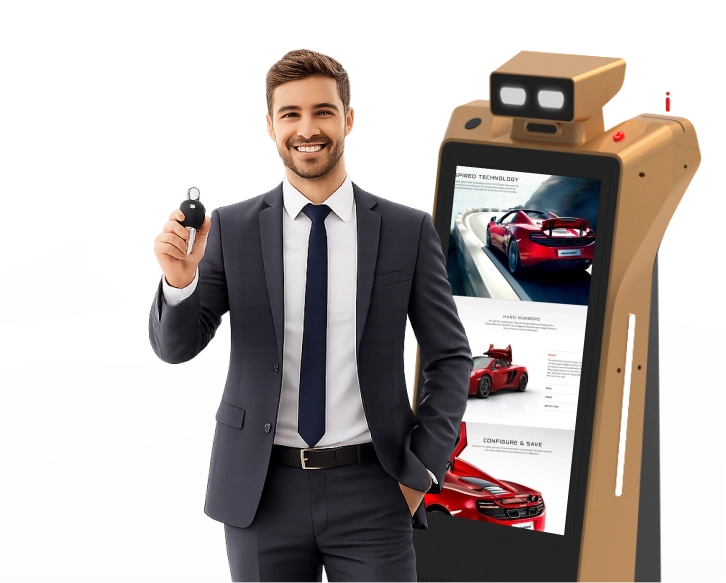 advertising robot for automobile showroom
