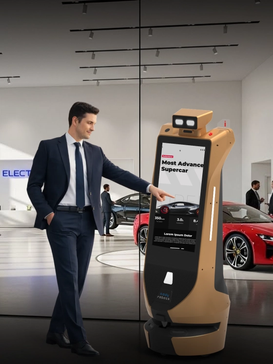 automobile showroom advertising robot