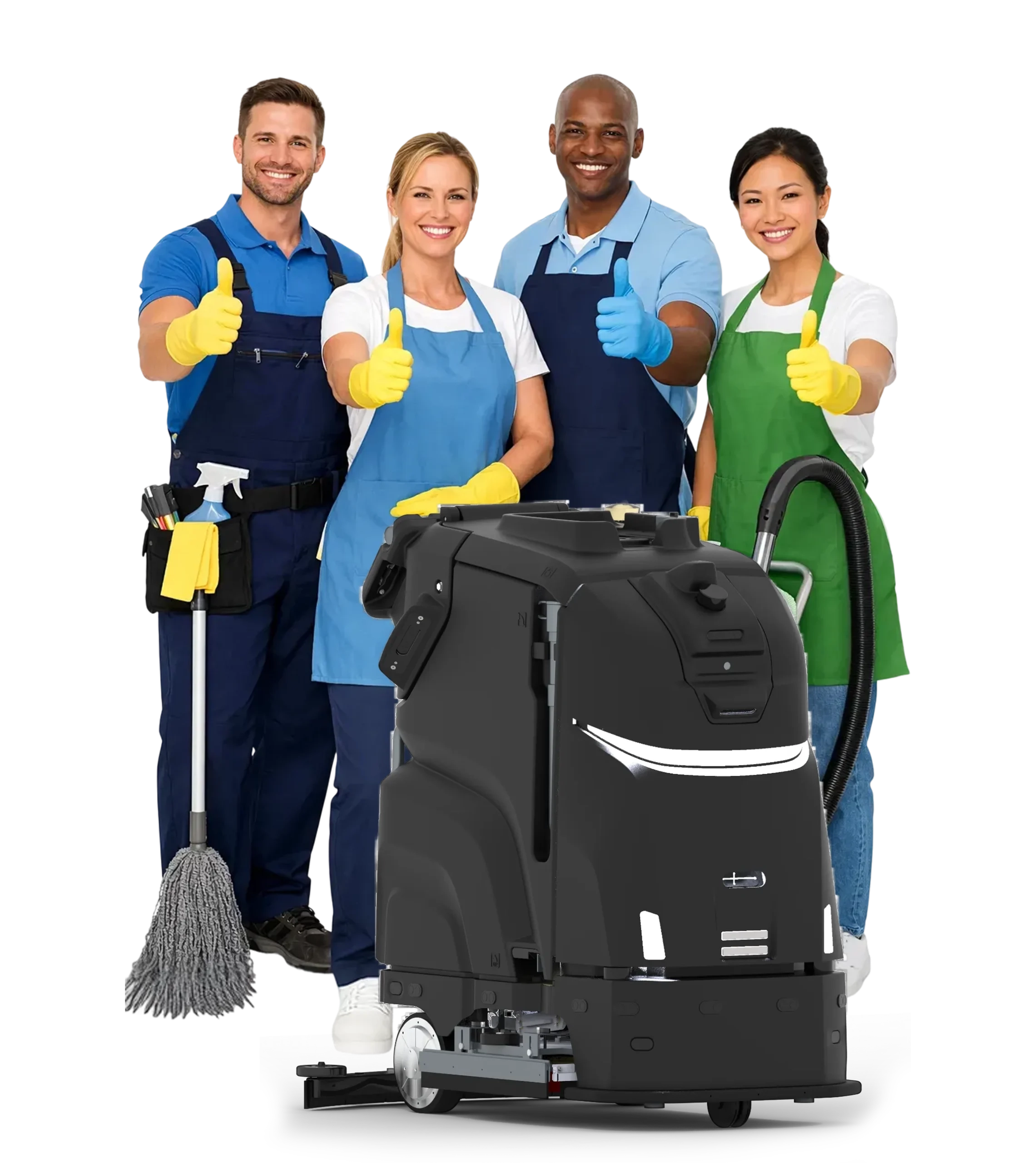 autonomous cleaning robot for large corporate hubs