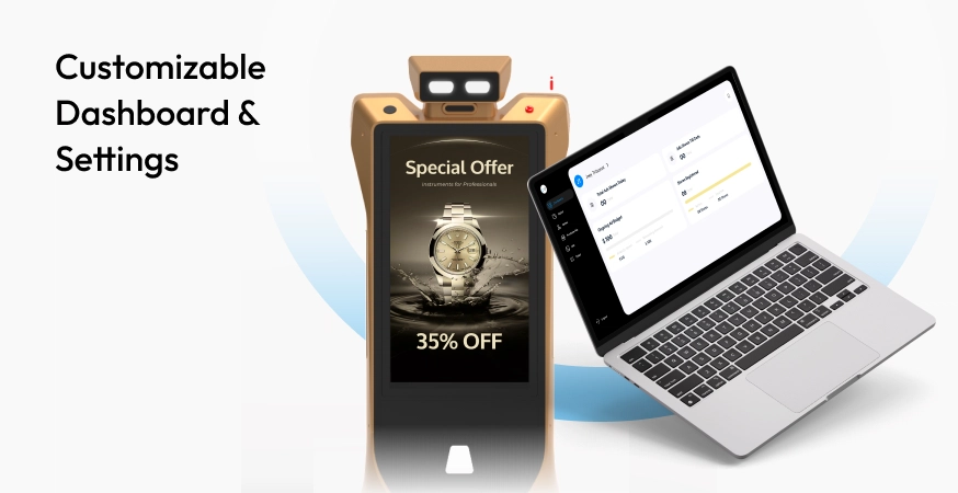 customizable dashboard and settings with odigo