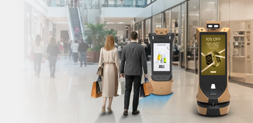 dual display interactive for mall