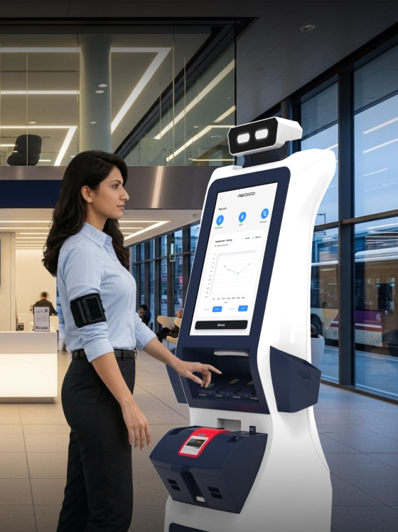health screening robot for bus stations