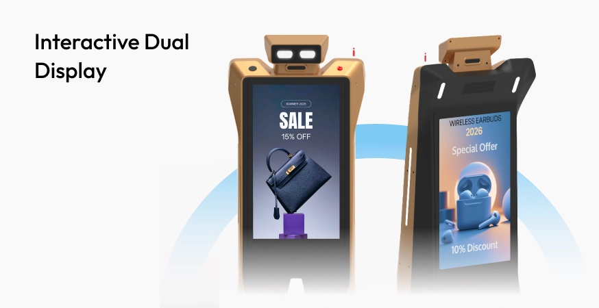 interactive dual display with odigo