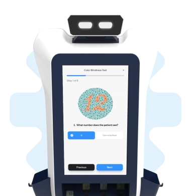 medical robot for hearing and vision checks