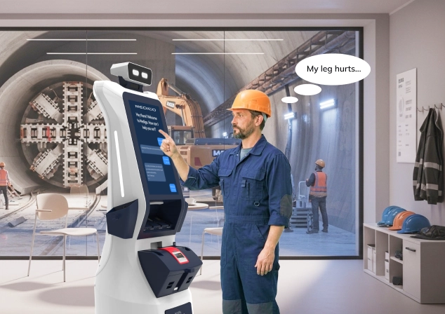 health screening robot for construction projects