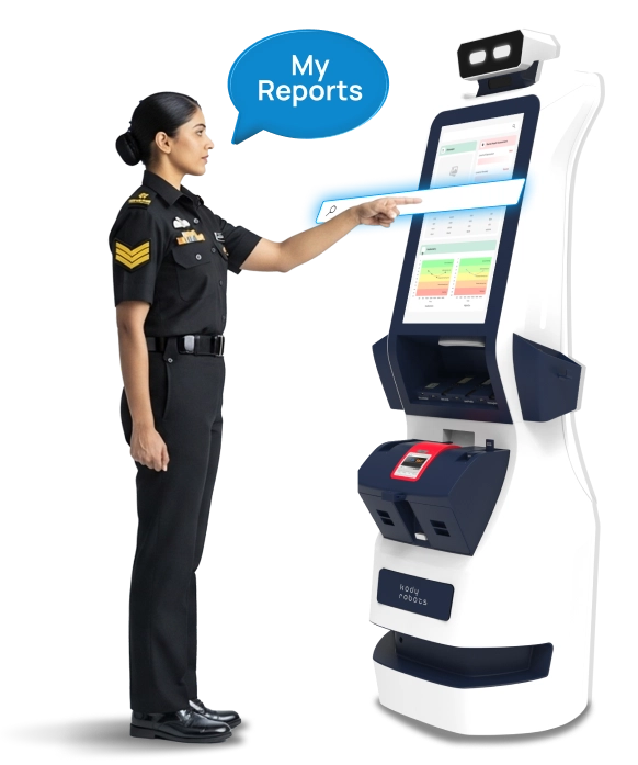 health screening robot for defense and institutional health
