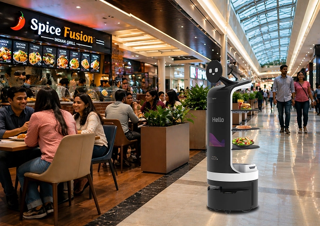 mall food court serving robot