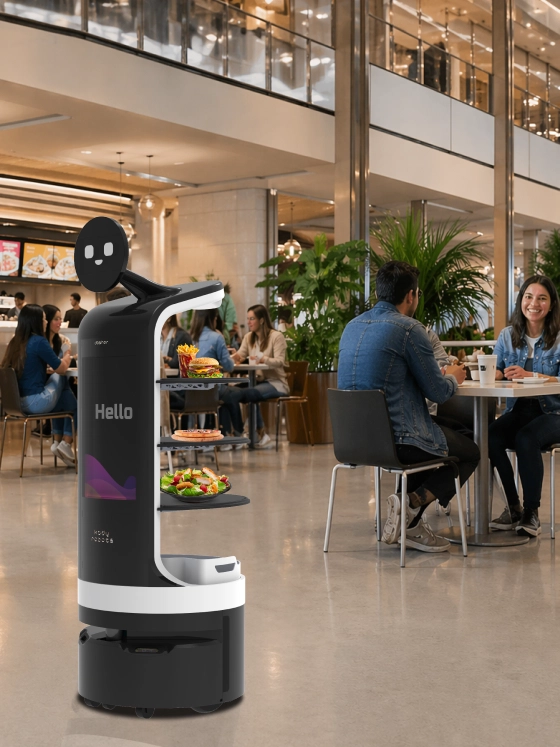 mall food serving robot