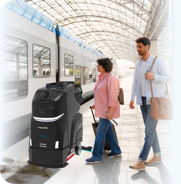 commercial cleaning robot for metro station