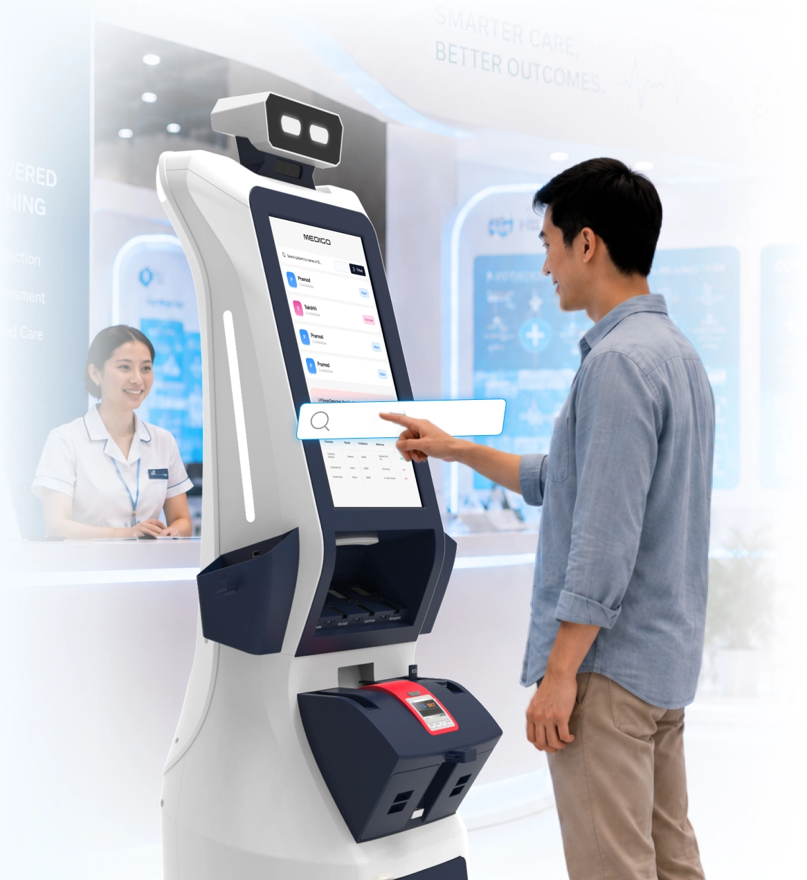 health screening robot for hospital events