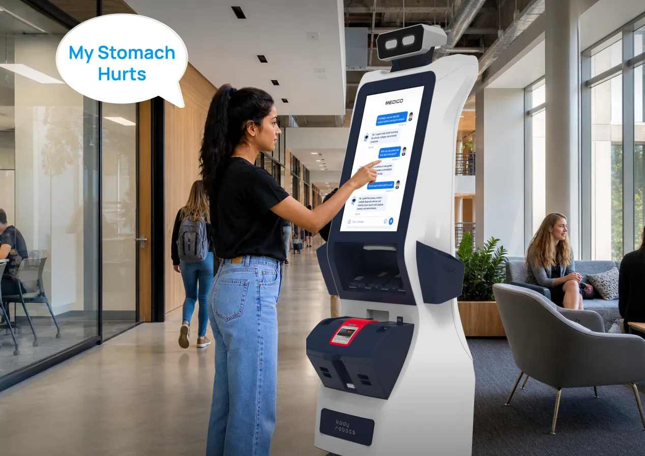 health screening robot for university campuses in india