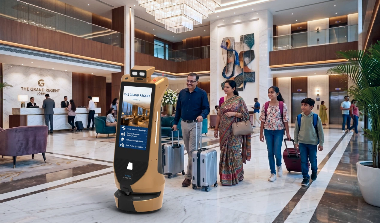 advertising robot at hotels and resorts