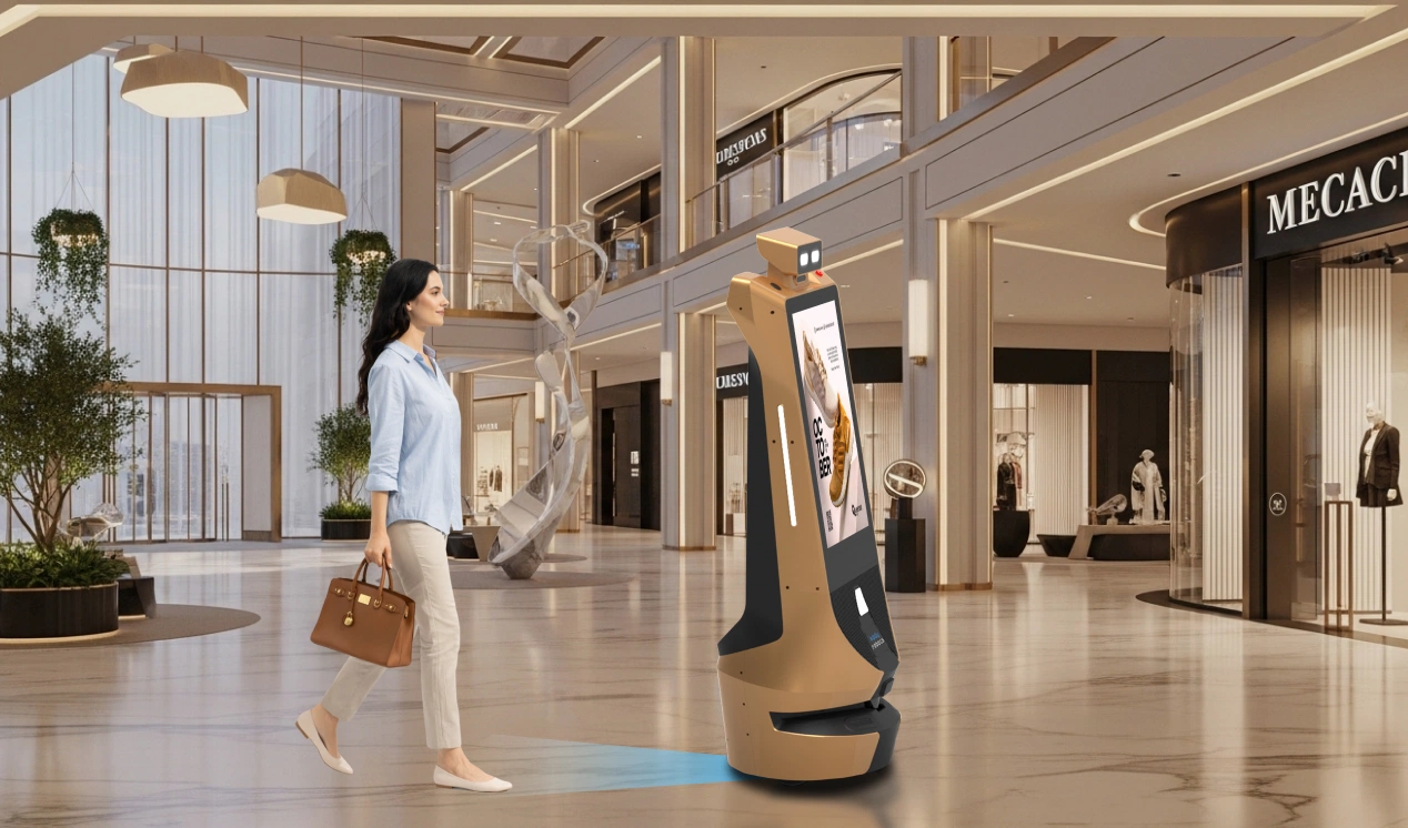 advertising robot at mall