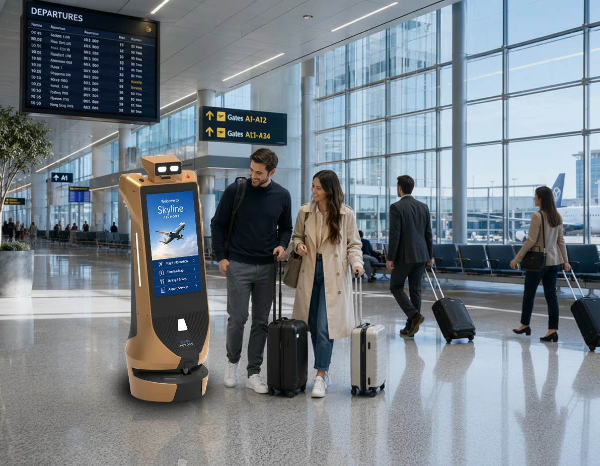 airport advertising robot