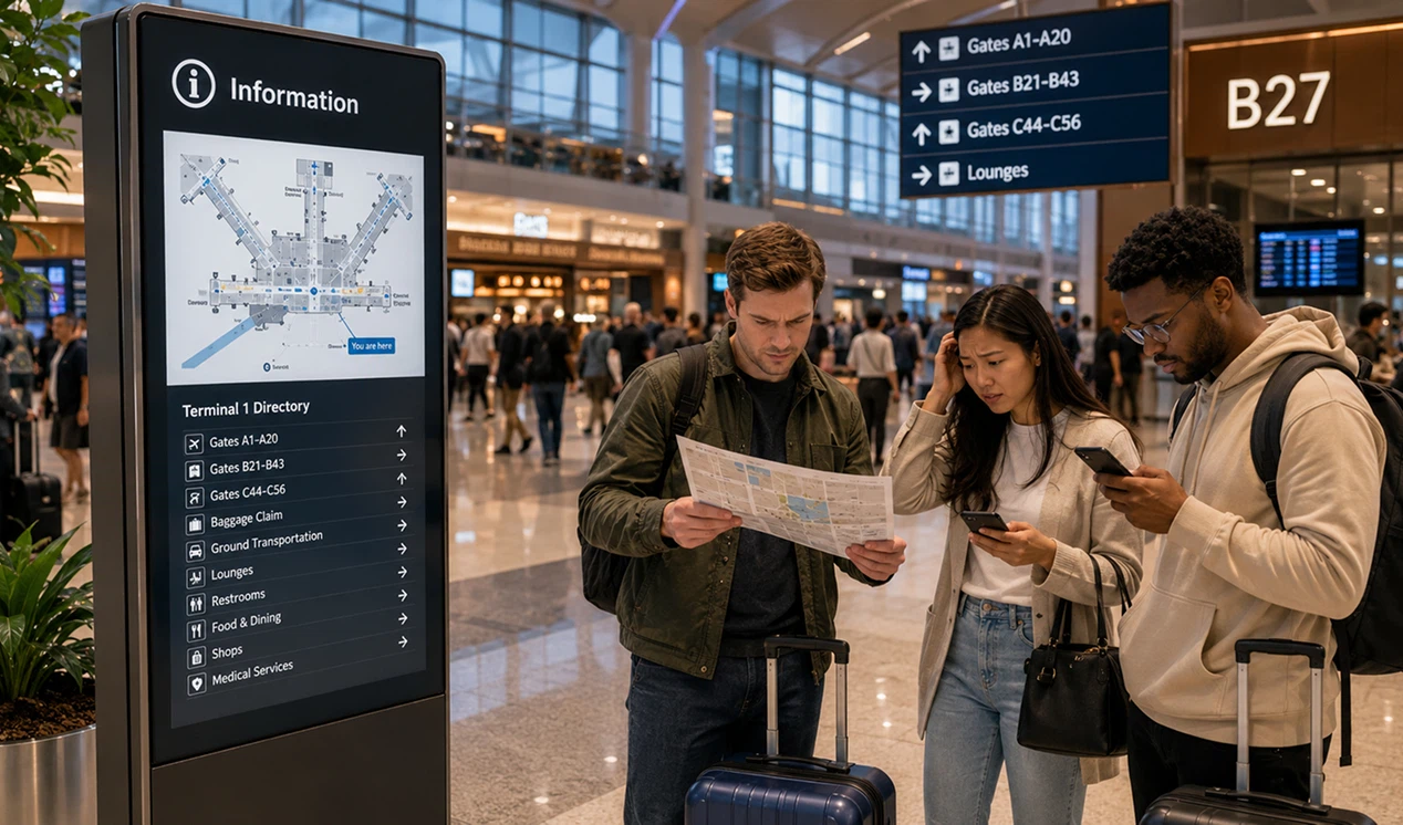 airport without advertising robot