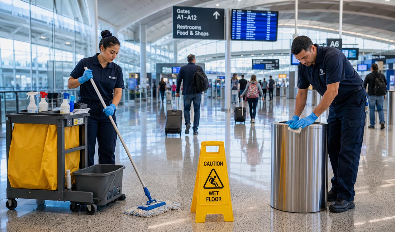 airport without cleaning robot