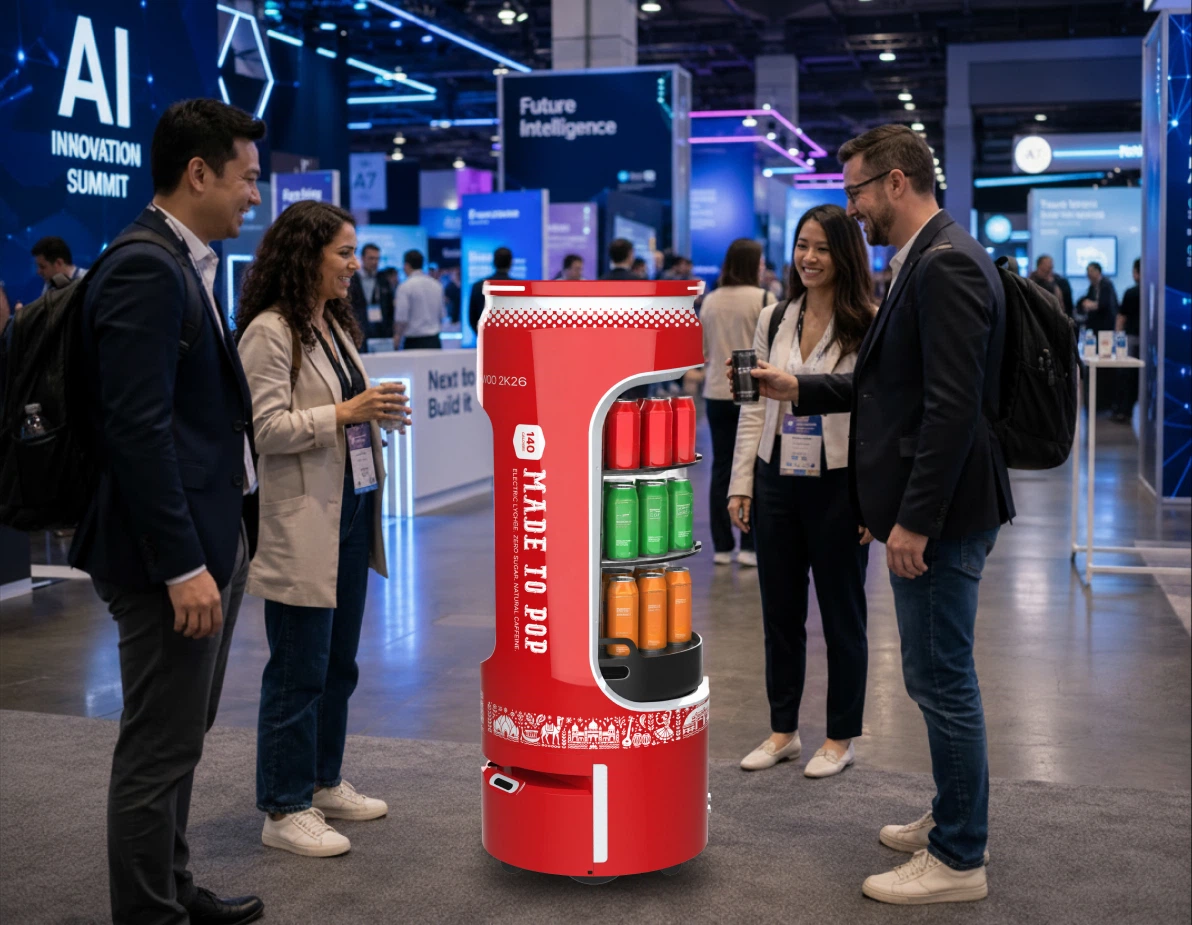 event and exhibition center beverage promotional robot