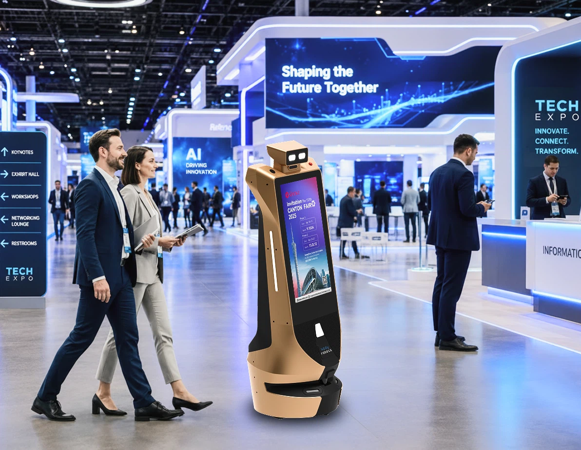event and exhibition center mobile advertising robot