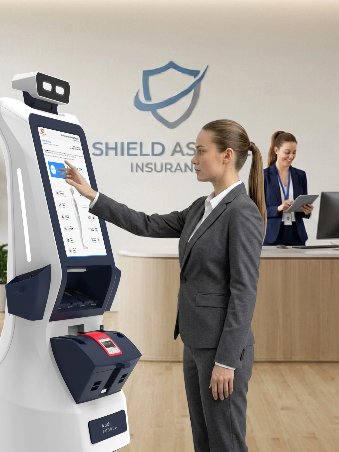 healthcare robot for insurance policyholder annual checkup