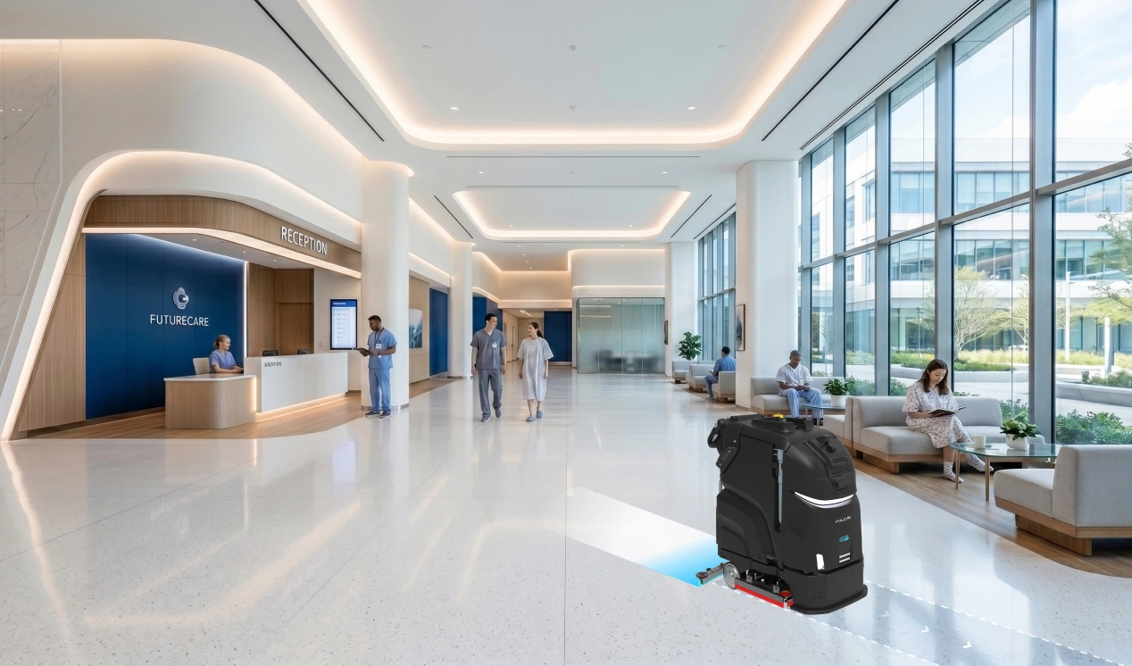 heavy-duty cleaning robot for healthcare