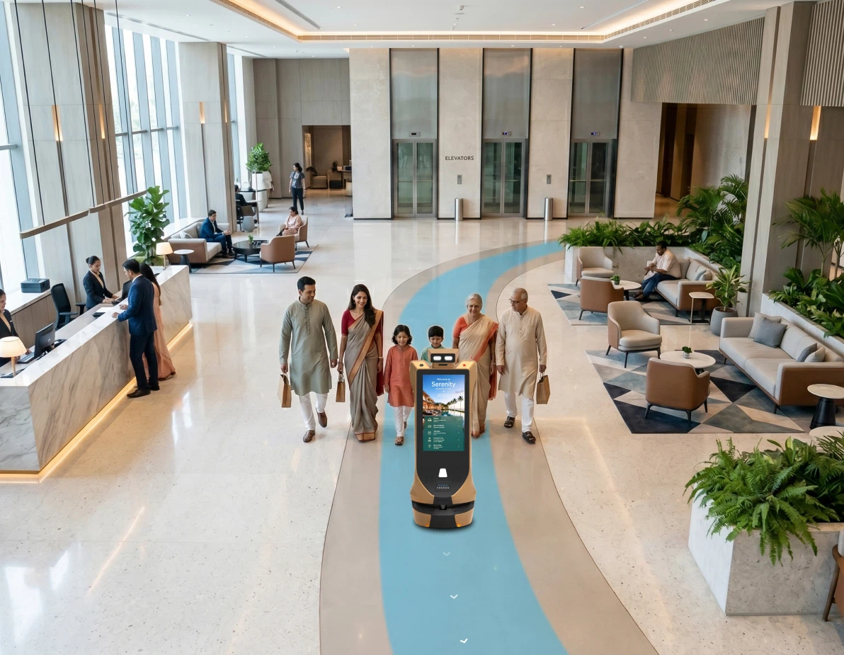 hotel and resort advertising robot