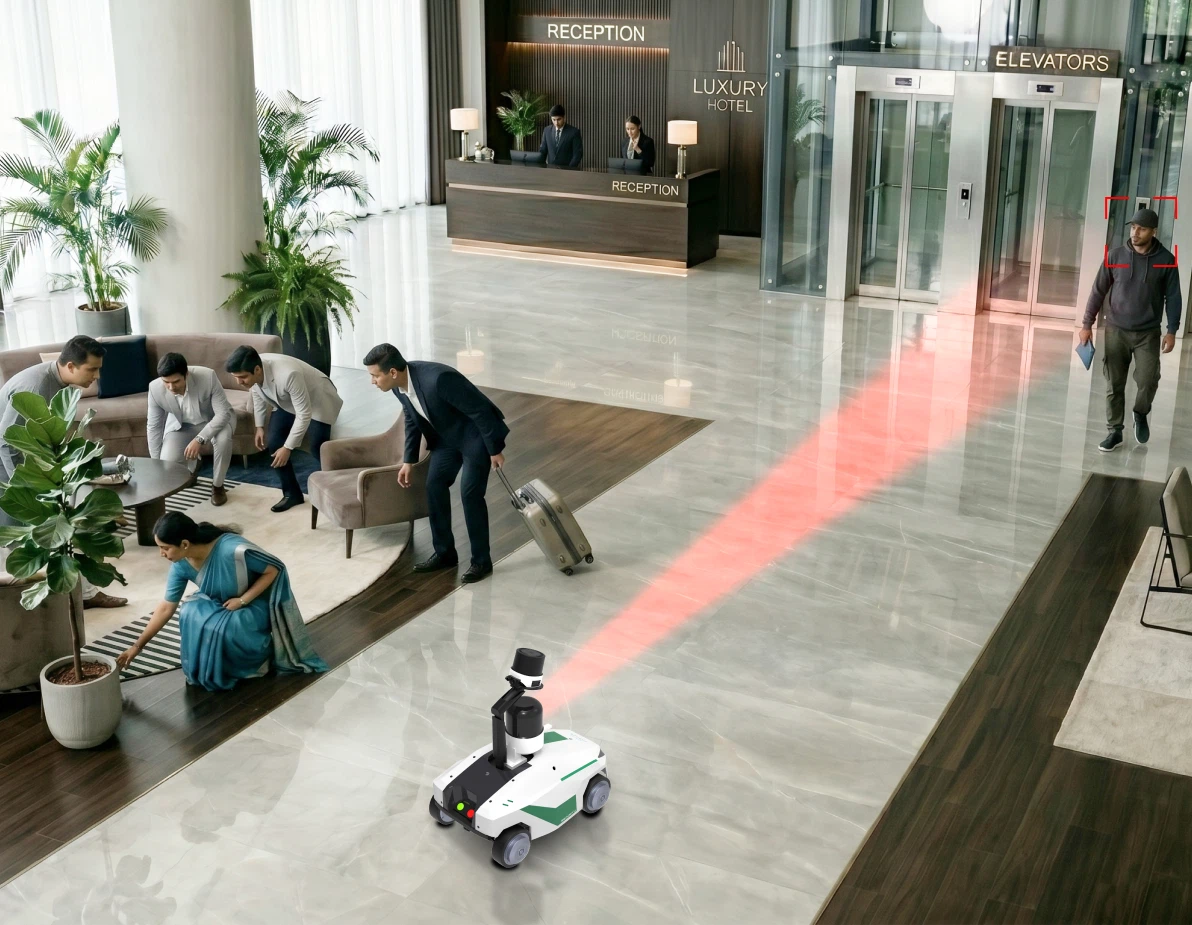 hotel and resort security robot