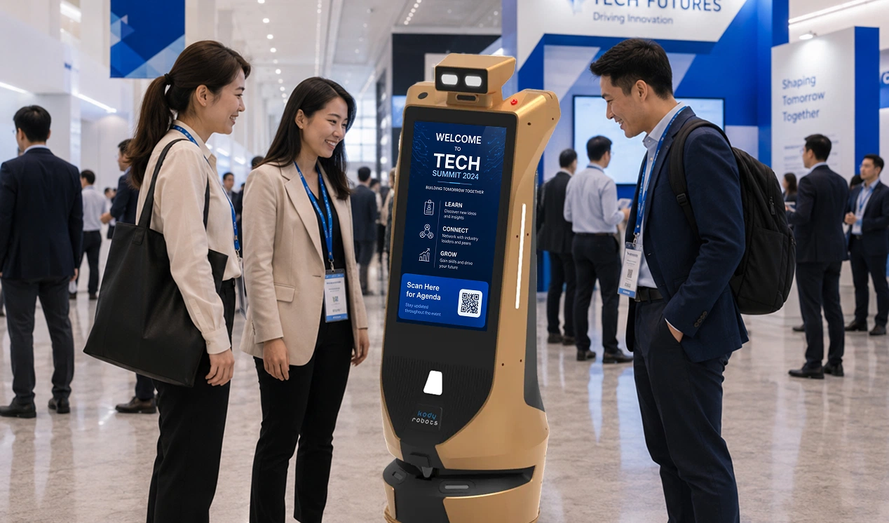 mobile advertising robot for events and exhibition centers