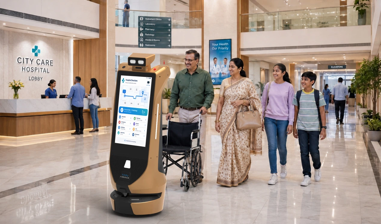 mobile advertising robot for healthcare