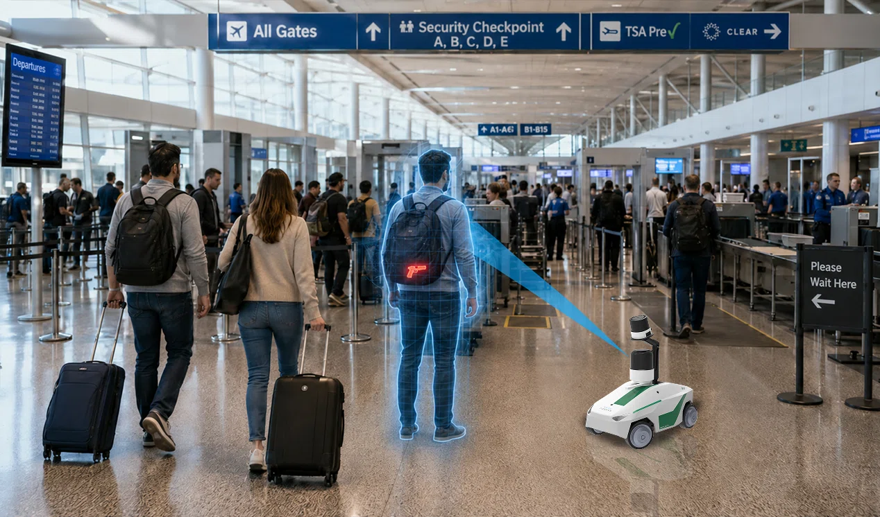patrol robot at airport