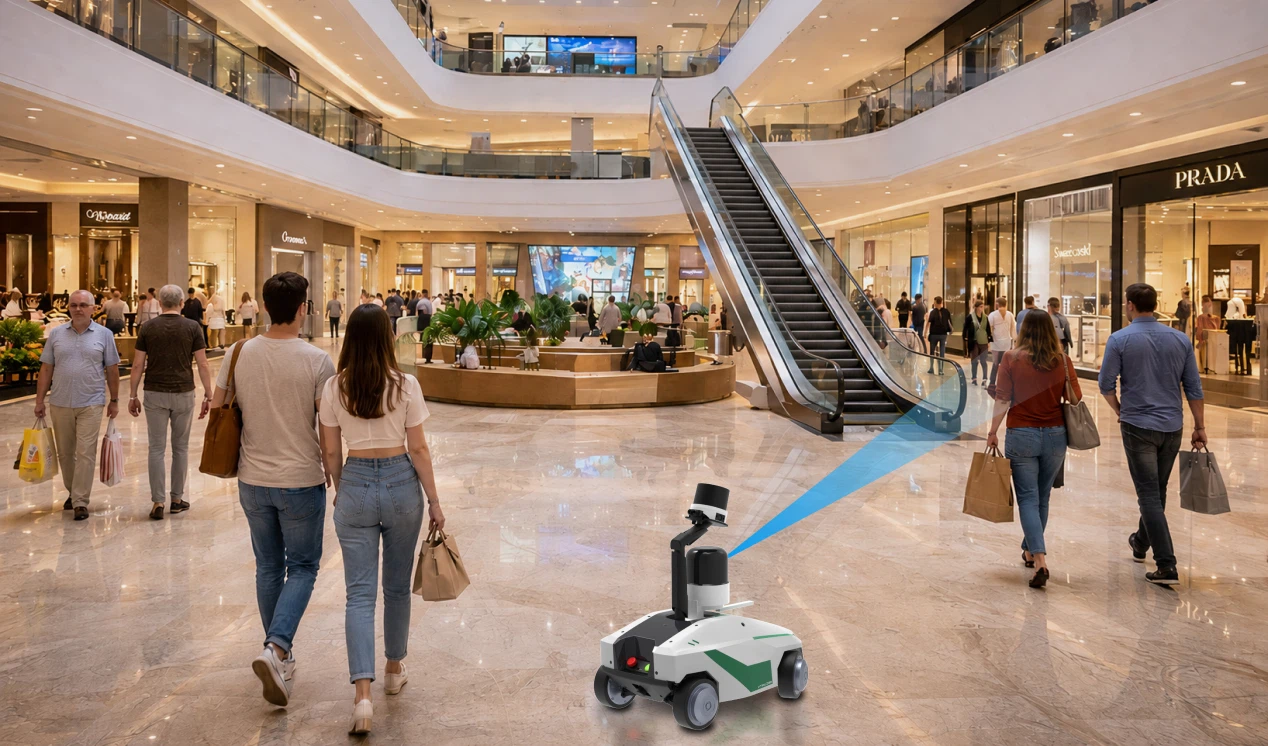 patrol robot at mall