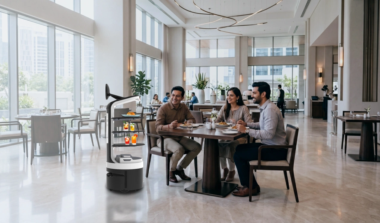 serving robot at hotels and resorts
