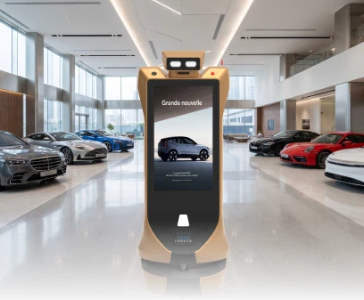 advertising robot for car showroom