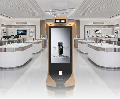advertising robot for electronics retail