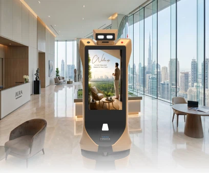 advertising robot for real estate centres