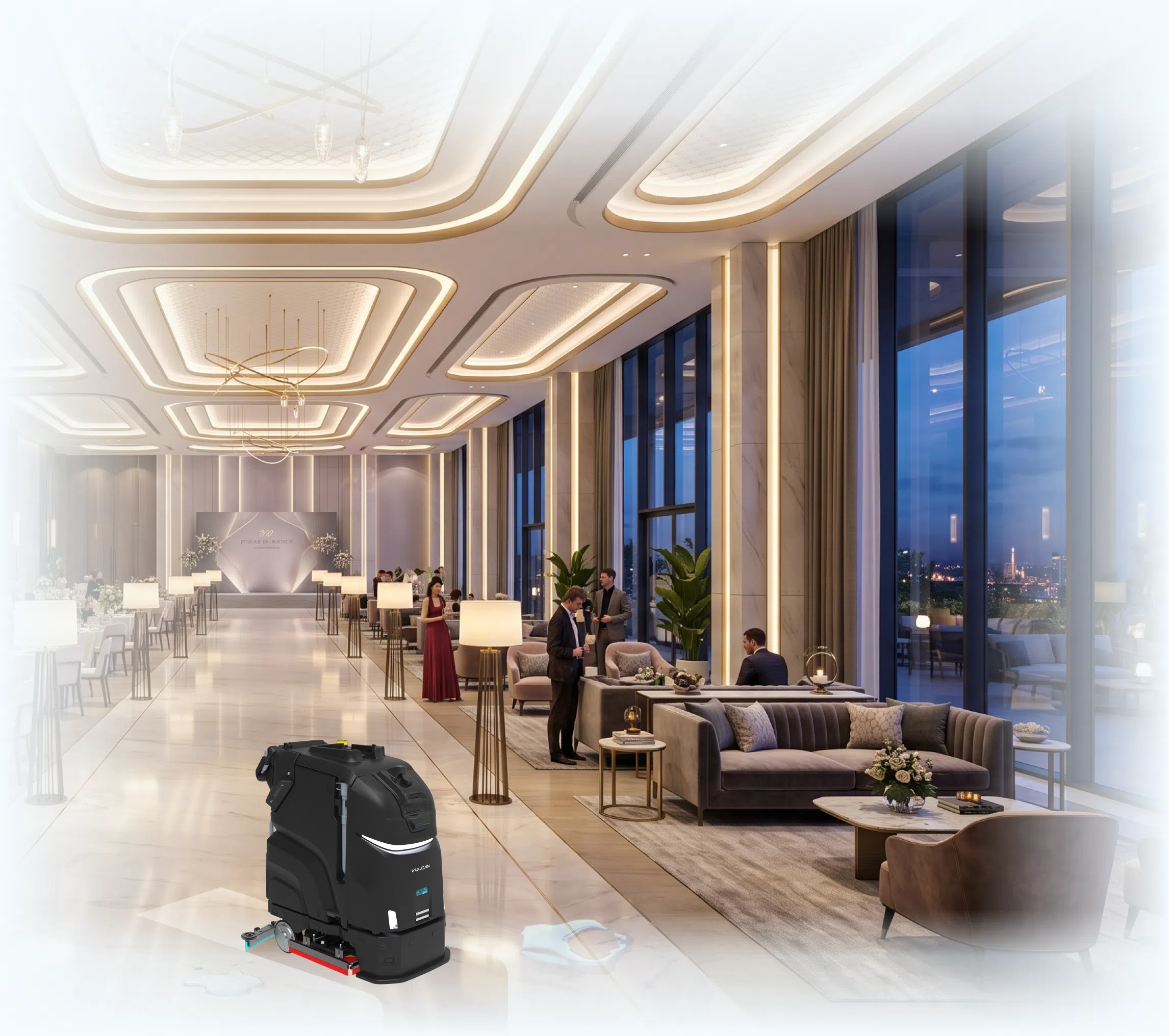 autonomous cleaning robot resort