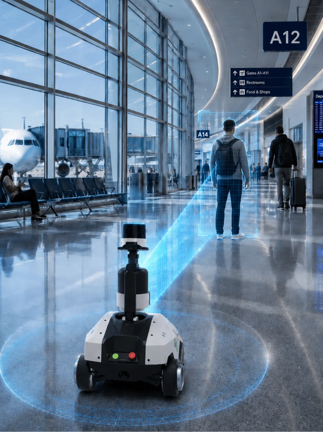 autonomous patrol robot for airports