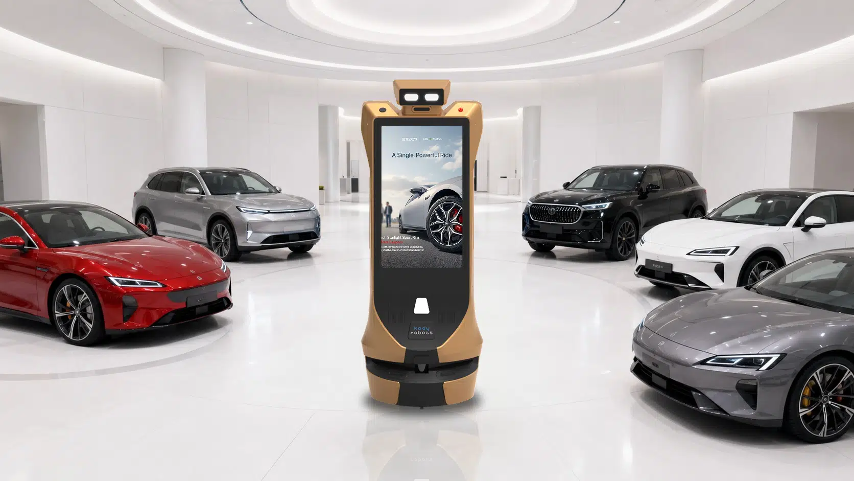 car showroom assistant robot odigo