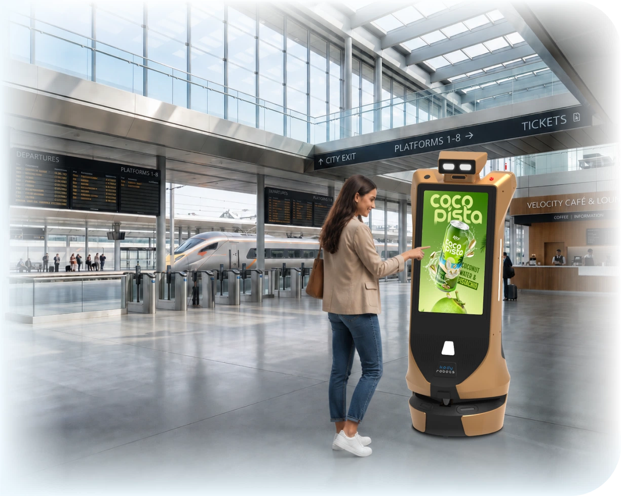 interactive railway station robot